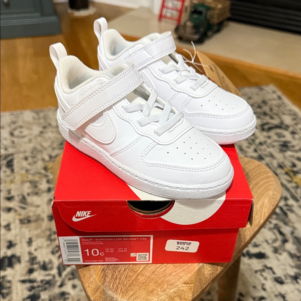 Nike Kids White Court Borough Sneakers